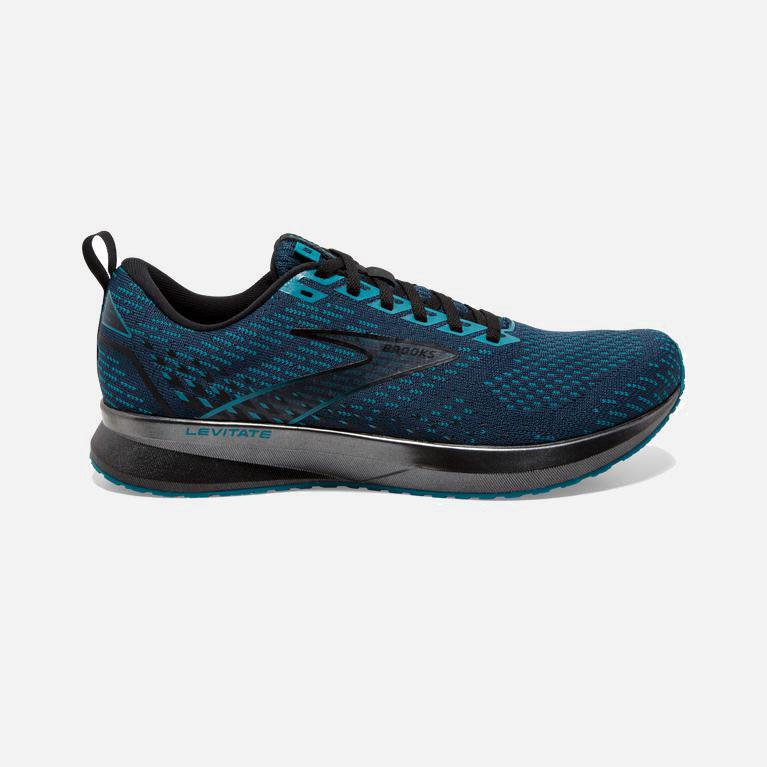 Tenis Brooks Levitate 5 - Zapatillas Para Correr En Asfalto Hombre - Oscuro / Negras (BXTR-28041)